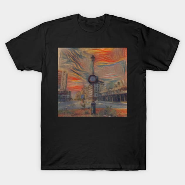 Old Clock Tower of Homs - Munch T-Shirt by Homsalgia